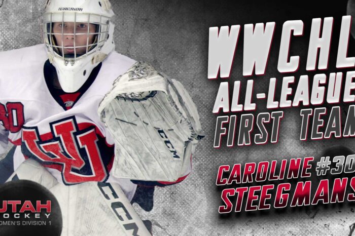 Utah W1 Goaltender Caroline Steegmans earns WWCHL All League 1st Team Award